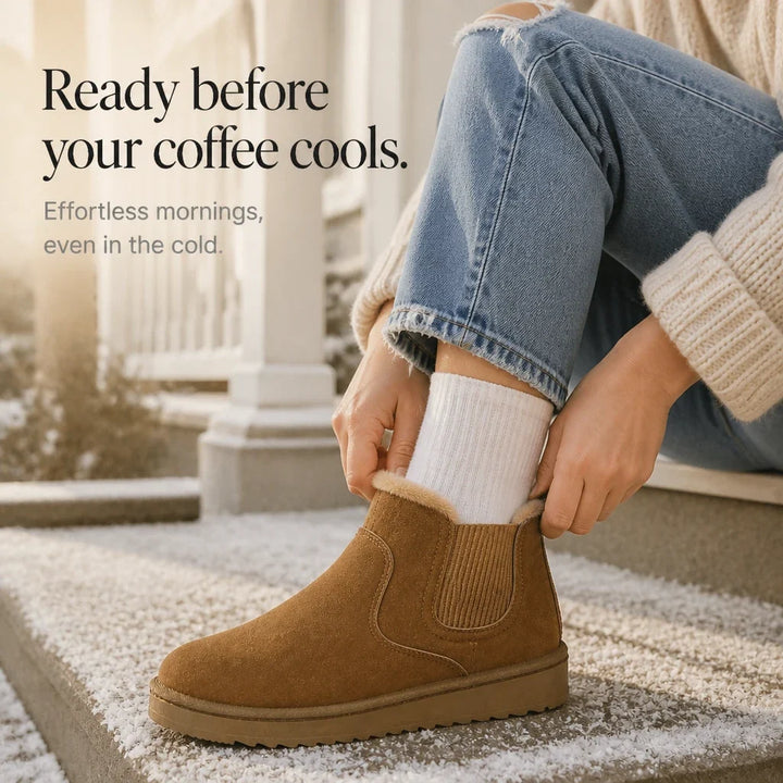 Snowelle – Plush-Lined Slip-On Ankle Boots