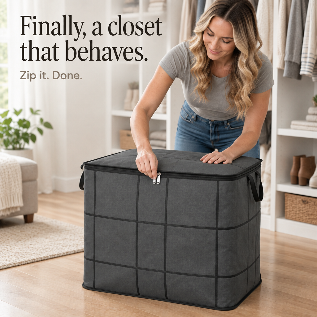 Stashly – Non-Woven Comforter Storage Bag With Zipper