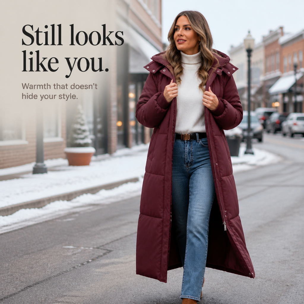 Wearbella – Long Hooded Puffer Coat