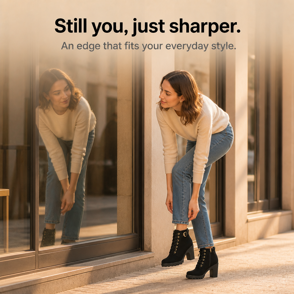 Steadē – Platform Sole Chunky Block Heel Ankle Boots