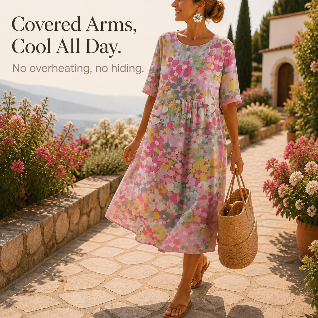 Wearbella – Midi Dress That Covers Arms, Never Overheats