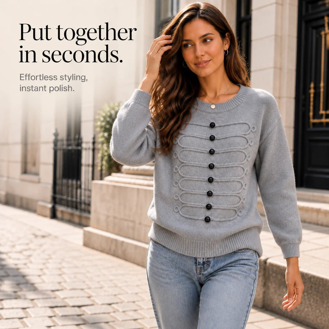 Cabledelle – Braided Crew-Neck Sweater