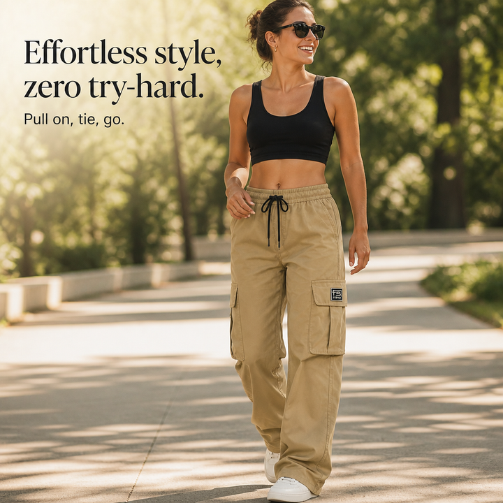 EaseCargo – Lightweight Drawstring Cargo Pants