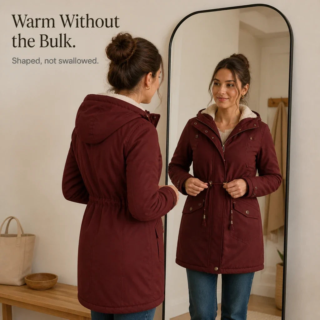 Warmelle – Hooded Fleece-Lined Padded Winter Coat