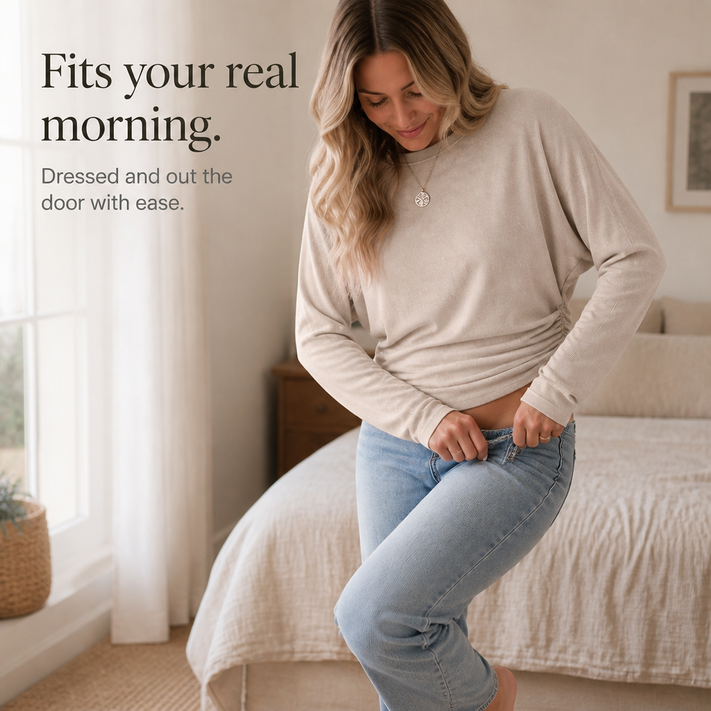 Ruchelle – Side-Ruched Batwing Knit Sweater