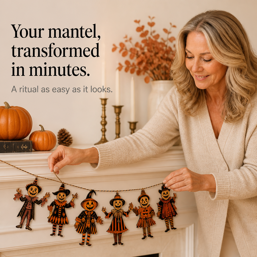 Mayfield Manor – Waterproof Wood Pumpkin Character Banner