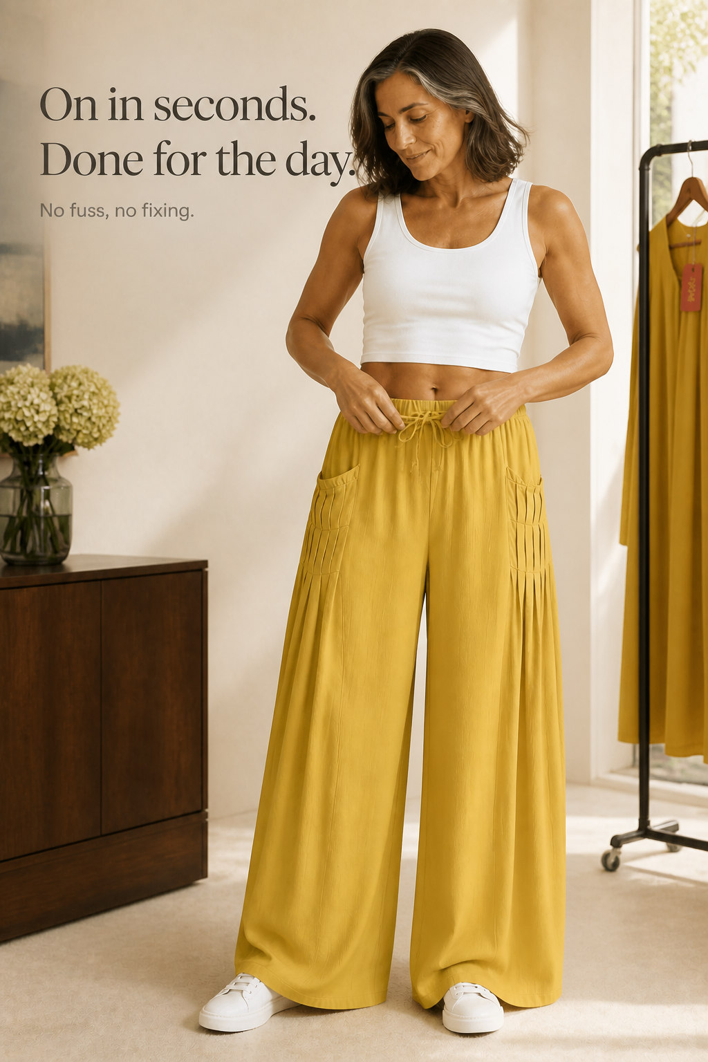 Linora – Drawstring Wide Leg Pants