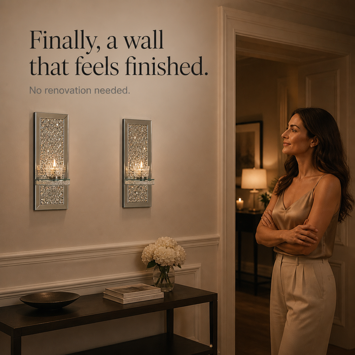 Lumicrush – Crushed Glass Wall Candle Sconces