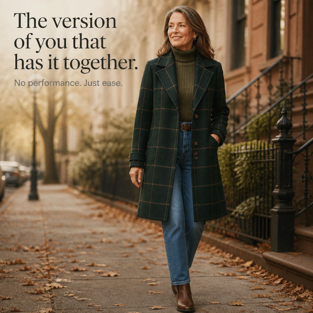 Wearbella – Plaid Two-Button Oversized Wool-Look Coat