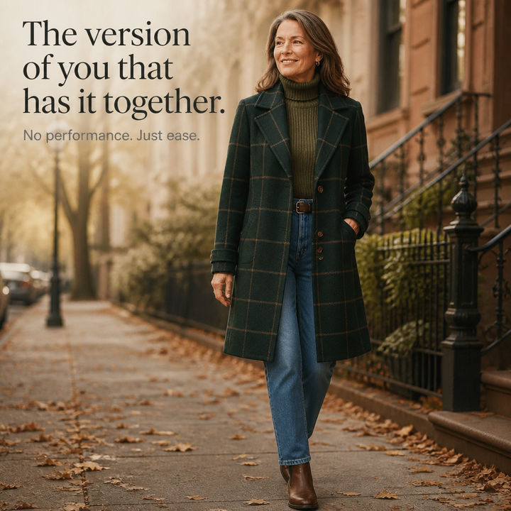 Wearbella – Plaid Two-Button Oversized Wool-Look Coat