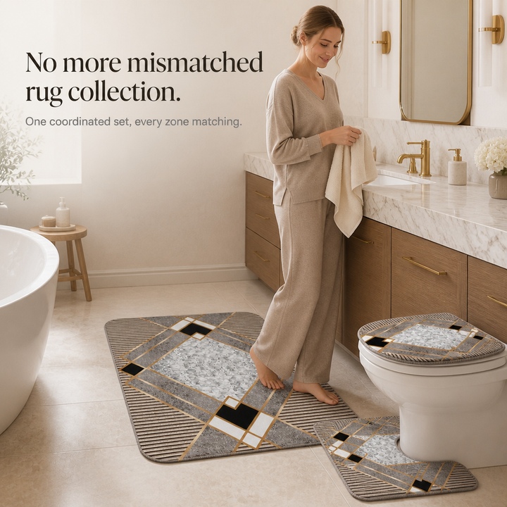 Cozyhaven – Four-Piece Plush Bathroom Rug Set
