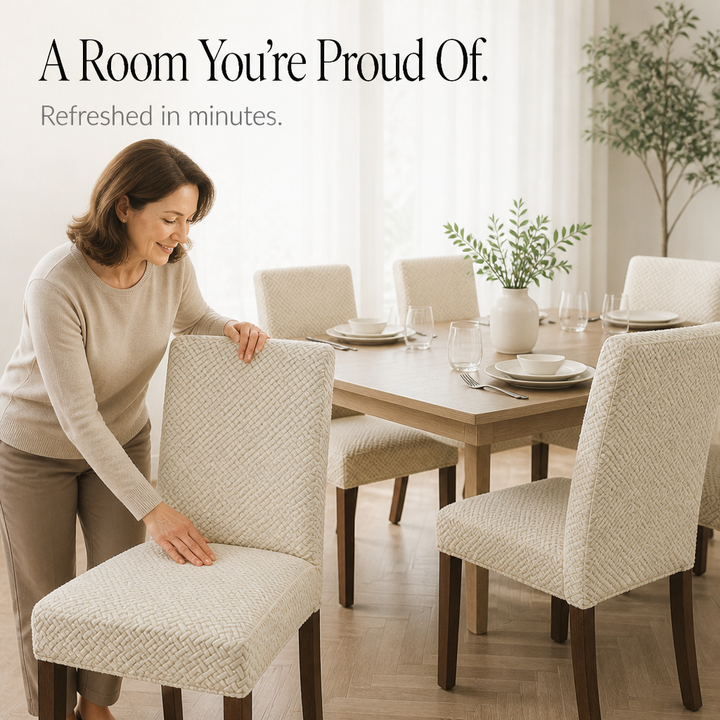 Tabletide – Stretch Checkered Dining Chair Cover