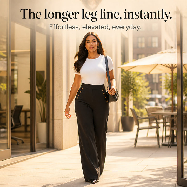 Smoothwaist – Hidden-Panel Wide-Leg Trousers