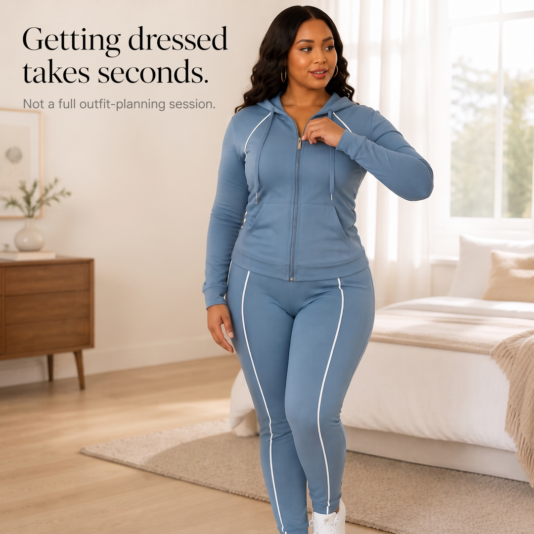 Wearbella – Zip-Up Piped Hoodie And Jogger Set