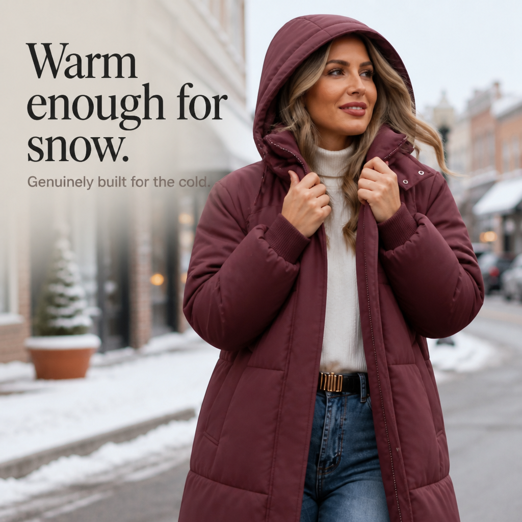 Wearbella – Long Hooded Puffer Coat
