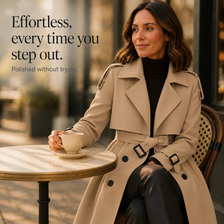 Silhouette – Double-Breasted Belted Slim-Fit Trench Coat