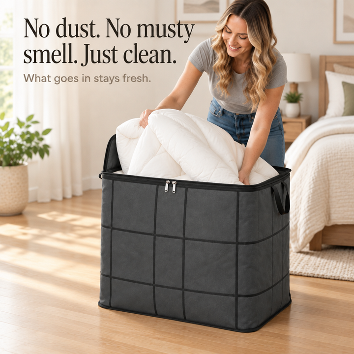 Stashly – Non-Woven Comforter Storage Bag With Zipper
