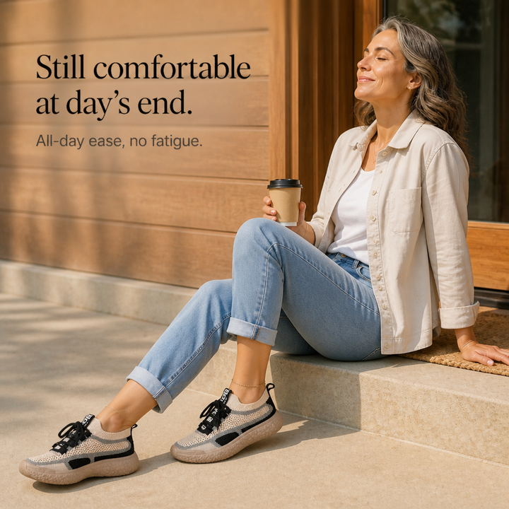 Vivelyn – Knit Upper Cushioned Sole Casual Sneakers