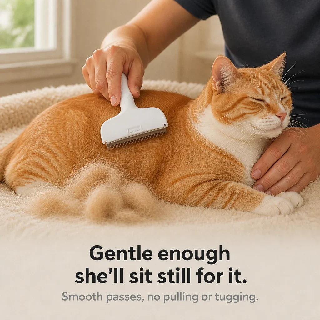 Shedwell – Metal-Tooth Cat Deshedding Brush