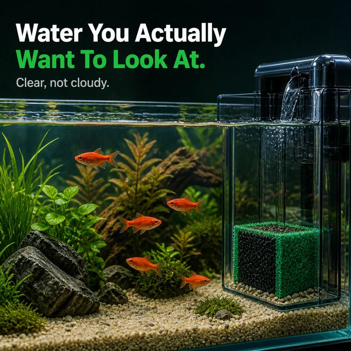 ClearCurrent – Green Honeycomb Aquarium Filter Cube