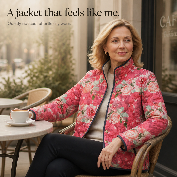Wearbella – Floral Print Quilted Puffer Jacket