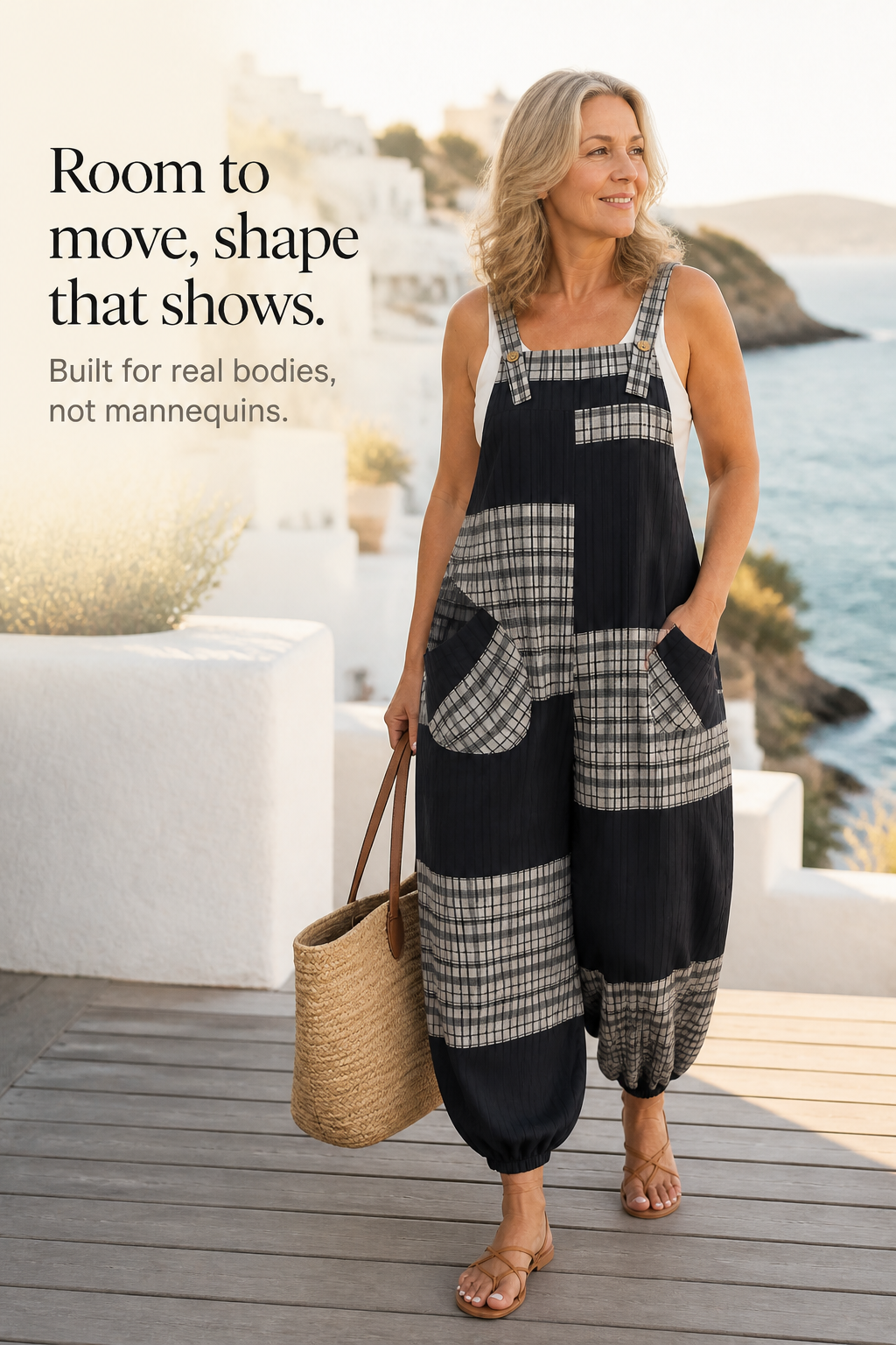 Wearbella – Patchwork Harem-Cut Camisole Jumpsuit