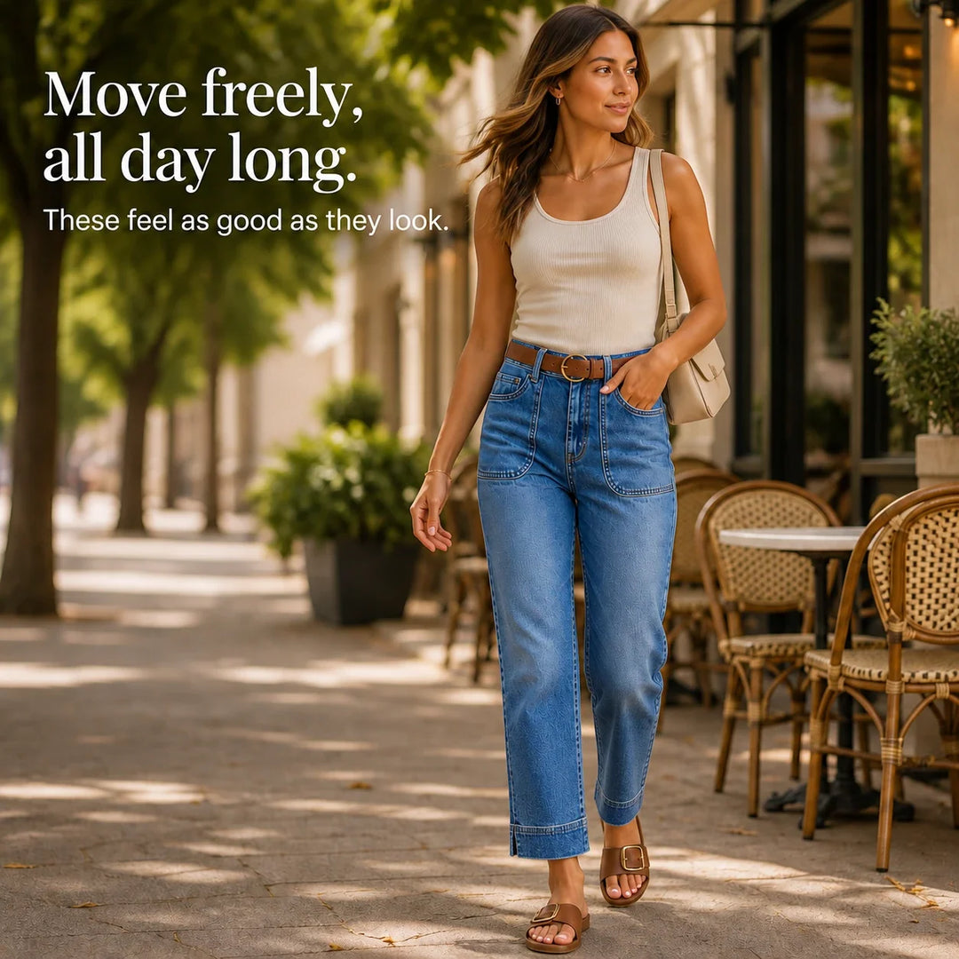 Vintara – High-Rise Vintage Straight-Leg Jeans