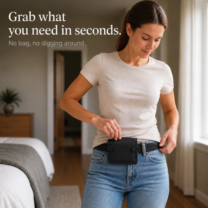 Roamwell – Concealed Belt-Mounted Travel Pouch
