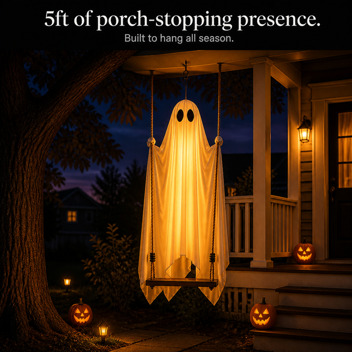 Sway Hollow – Poseable Satin Glowing Ghost Swing Decor