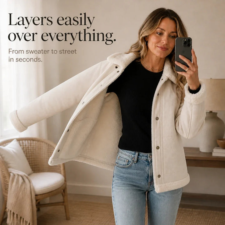 Veloura – Shearling-Trim Jacket