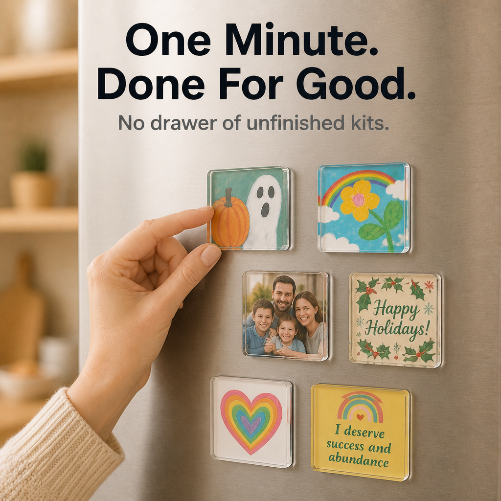 Keepsy – Custom Kids' Drawing Acrylic Fridge Magnets