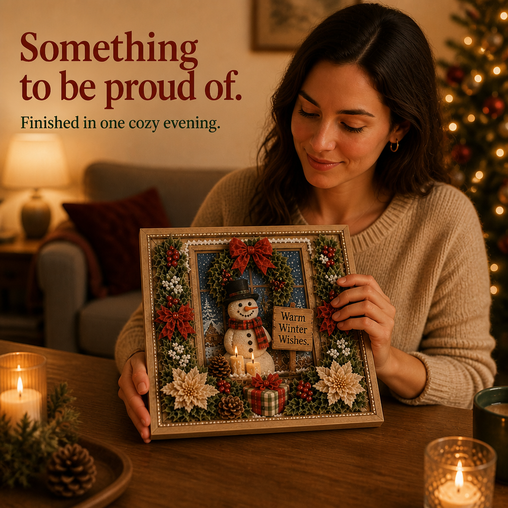 Foldery – Pre-Punched 3D Christmas Fabric Art Kit