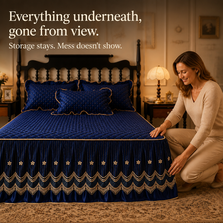 Linenna – Quilted Drop Bed Skirt