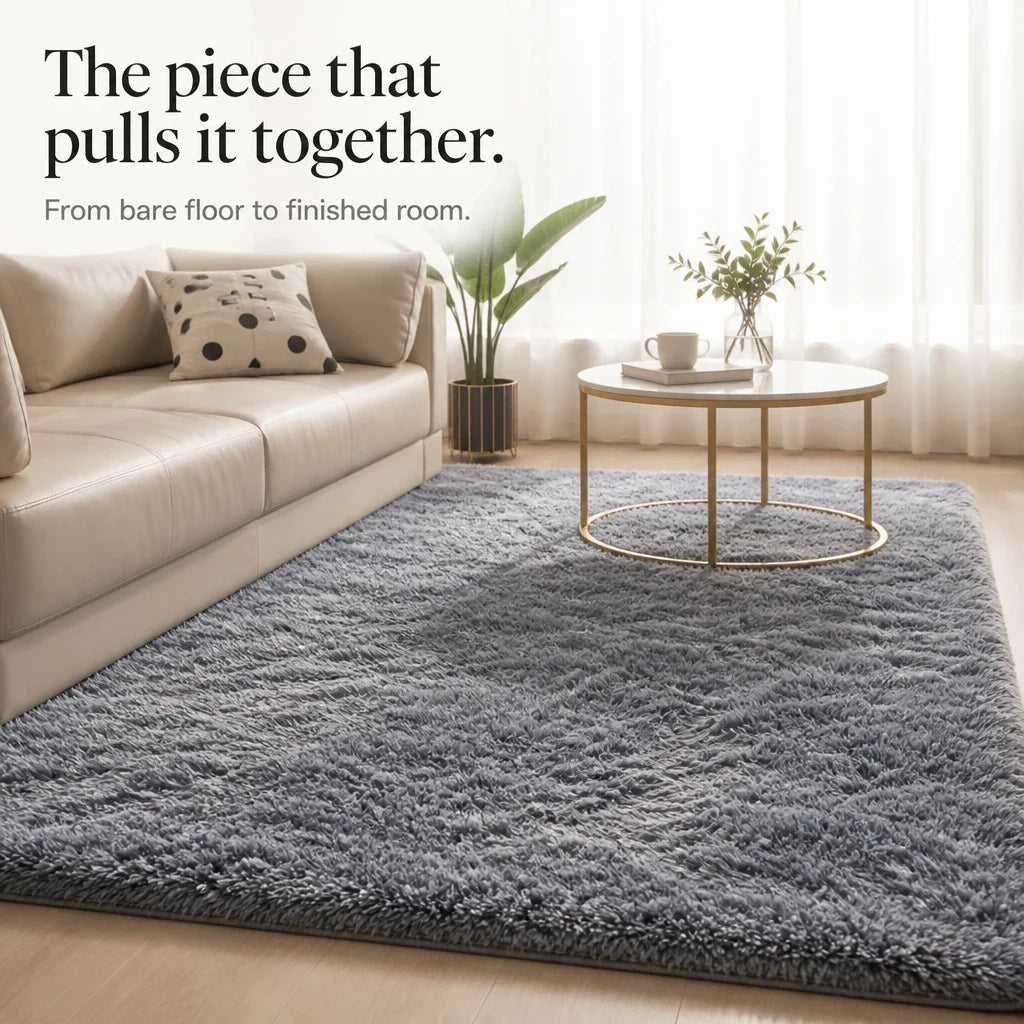 Gradia – Gradient Plush Faux-Fur Area Rug
