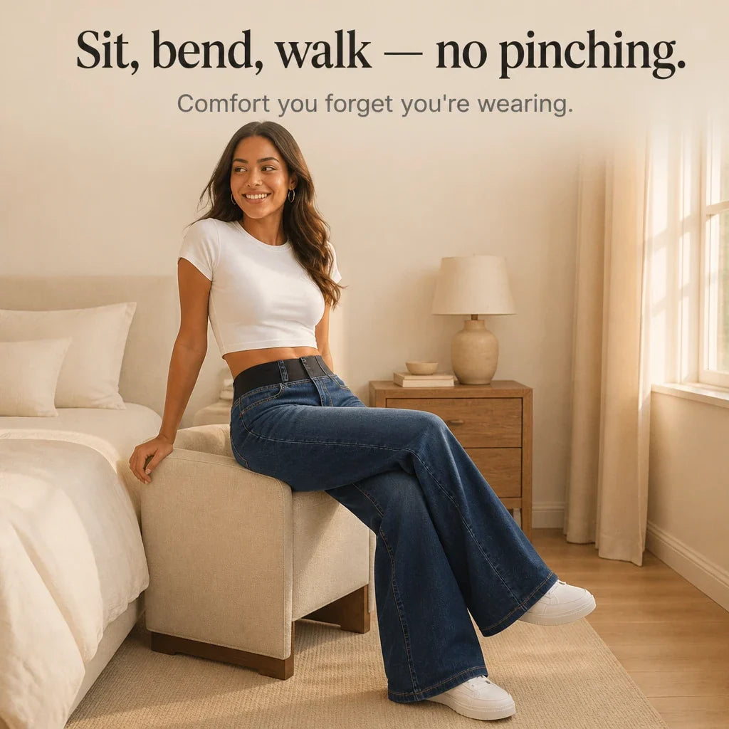 Easewide – High-Waisted Wide-Leg Stretch Jeans