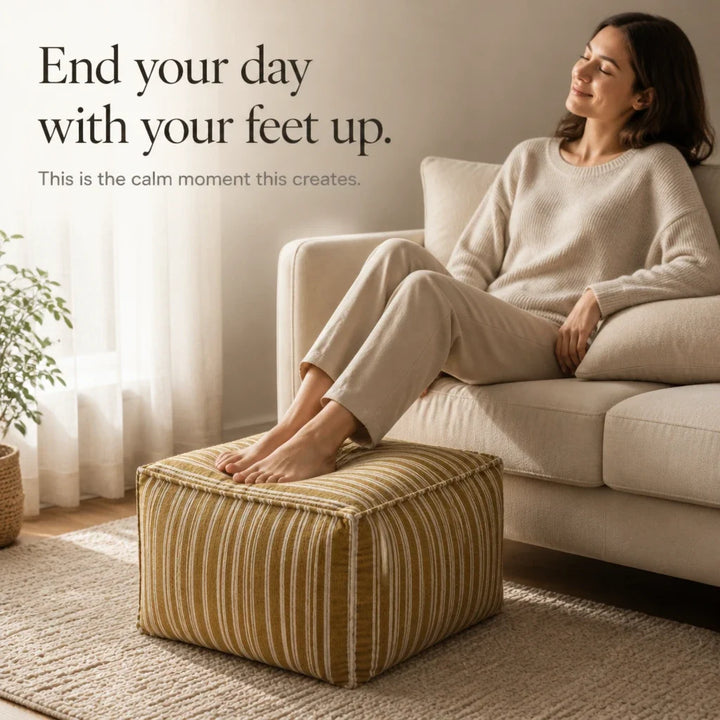 TidyNest – Fillable Storage Pouf Cover
