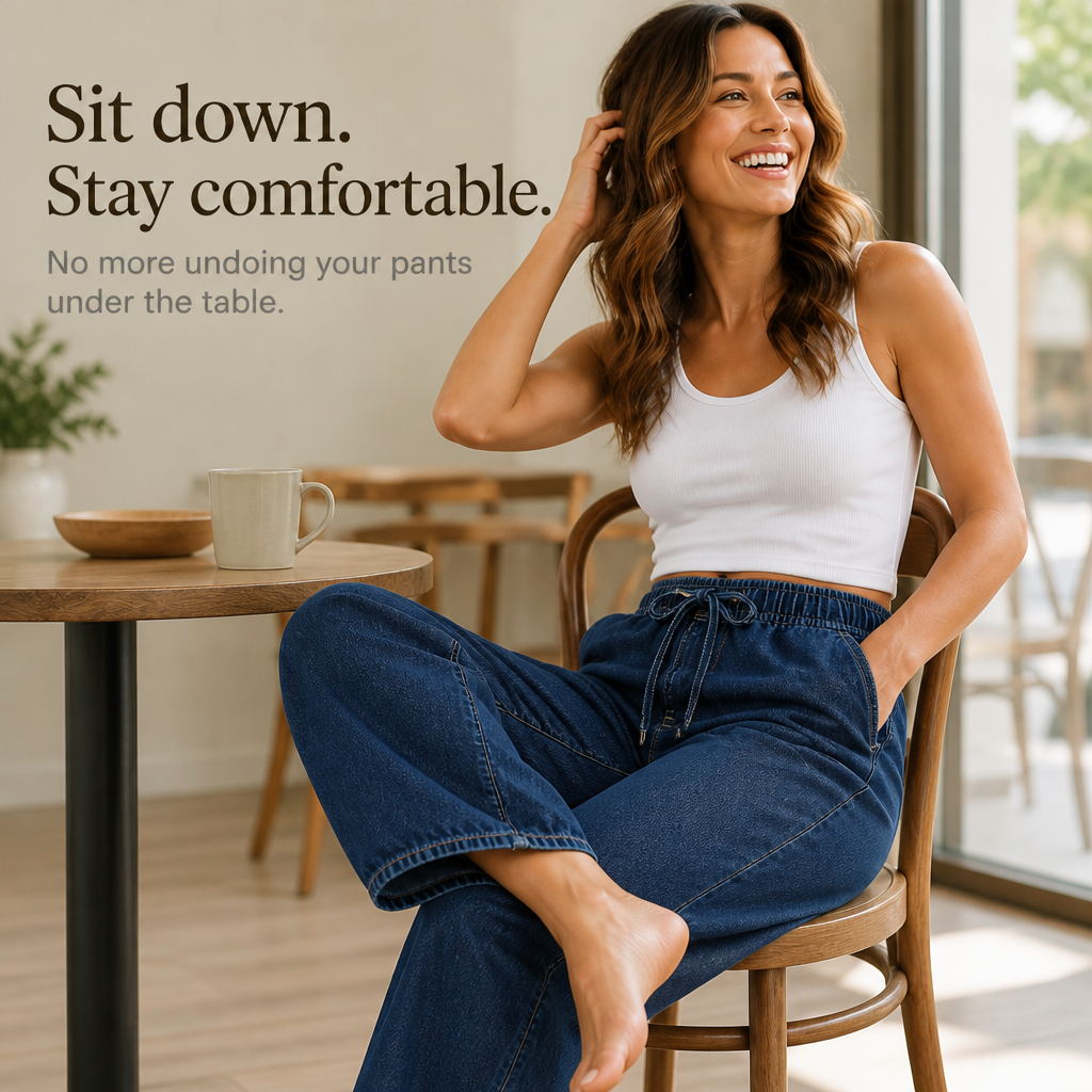 Wearbella – Adjustable Waist Relaxed Barrel Jeans
