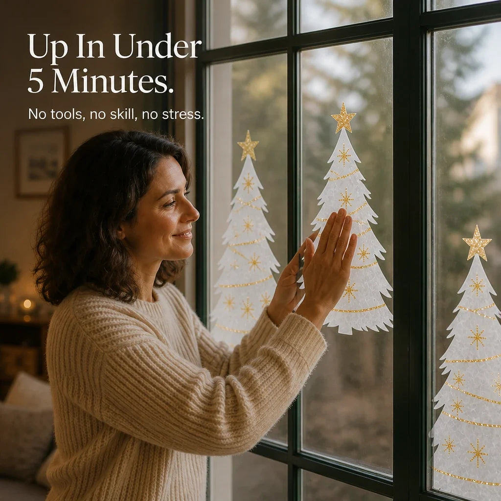 Merryvue – Double-Sided Static-Cling Christmas Window Decals