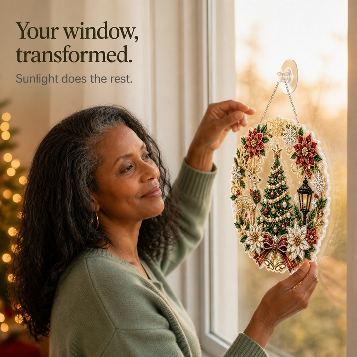 Winterglow – Transparent Panel Christmas Diamond Painting Ornament