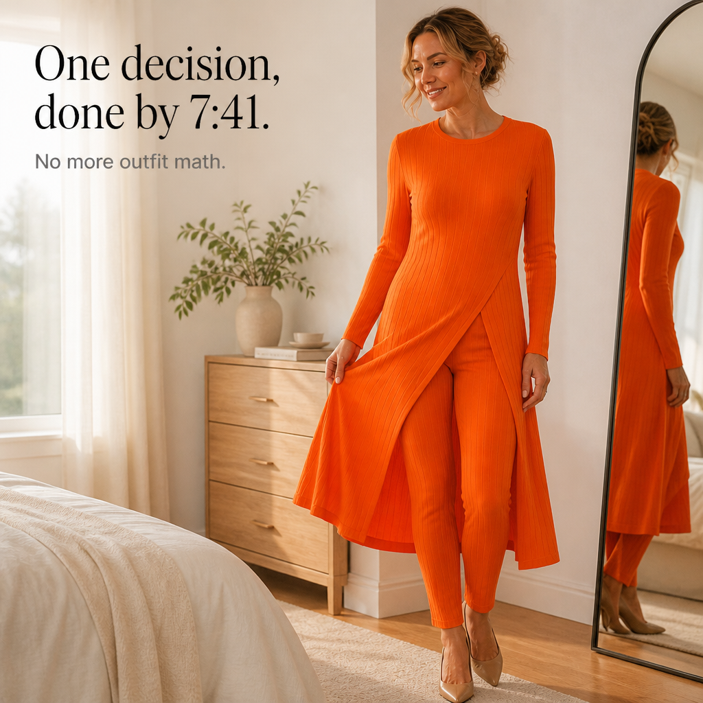 Wearbella – Ribbed Longline Top And Slim Pants Set