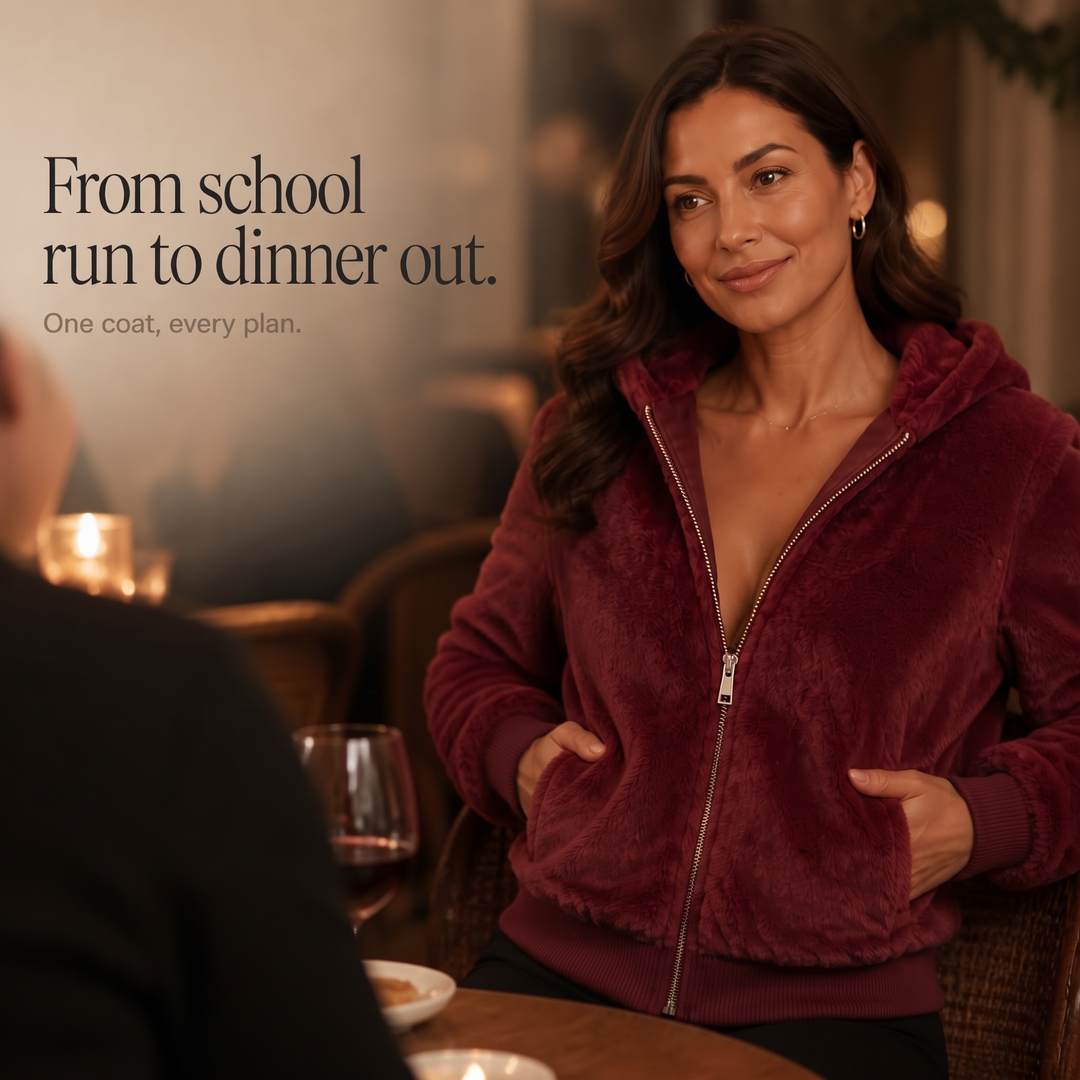 Wearbella – Hooded Faux Fur Zip Jacket