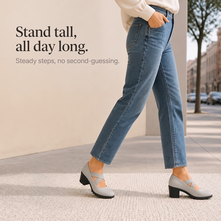 Flexara – Elastic Crisscross Platform Mary Jane Heels