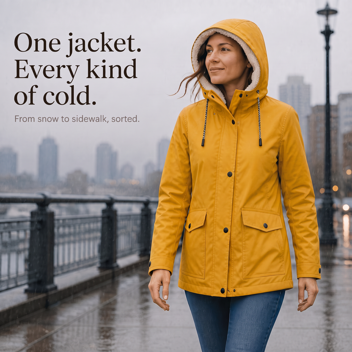Windloft – Fleece-Lined Look Hooded Windproof Jacket