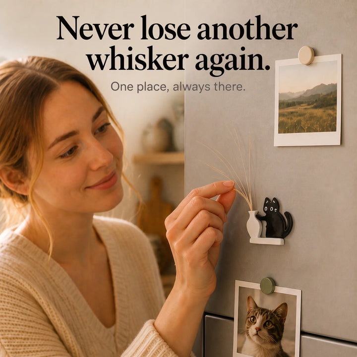 Whisker Whimsy – Magnetic Cat-Shaped Whisker Vase