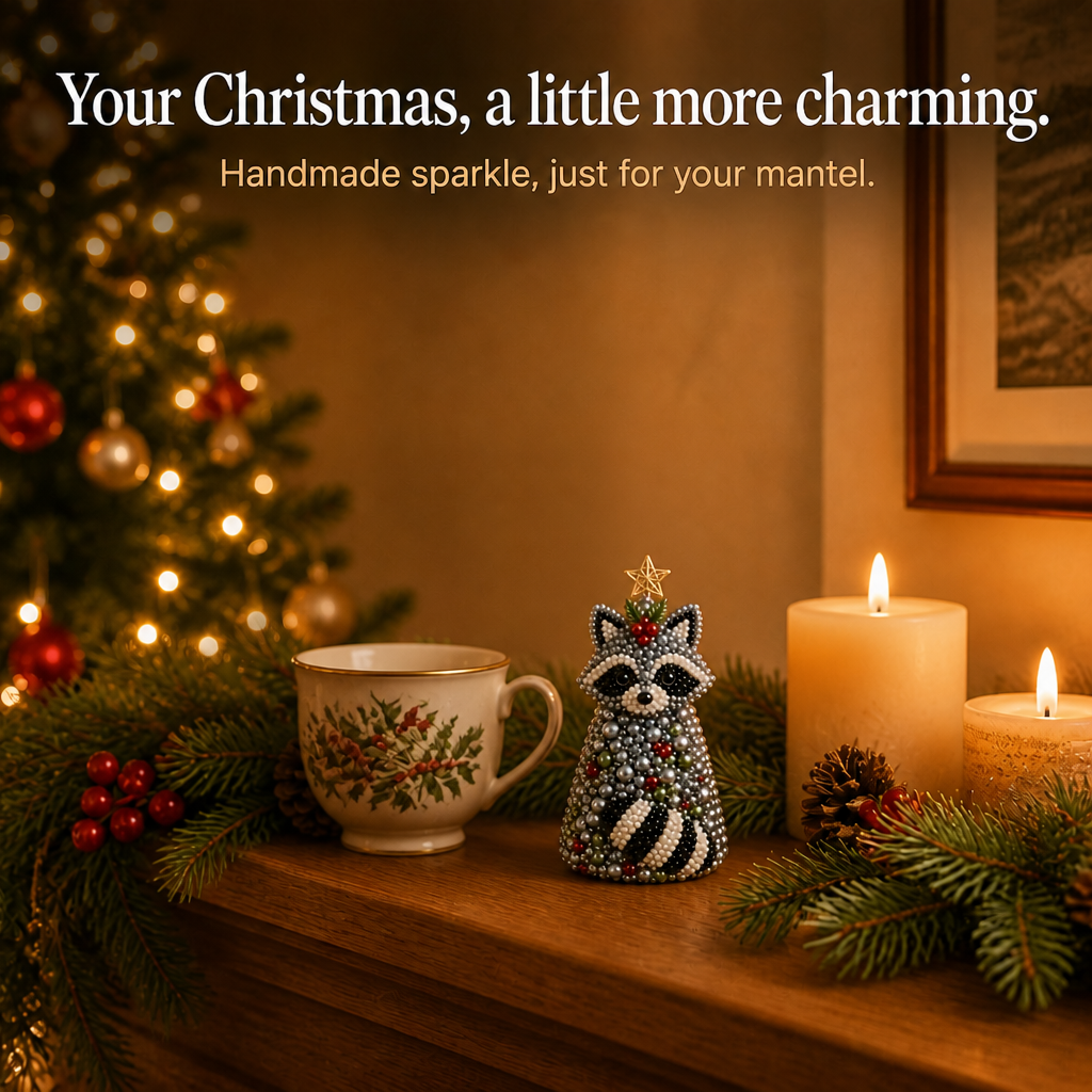 Tinsel Tails – Beaded Animal Christmas Tree Ornament Kit