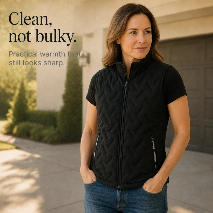 Easewell – Fleece-Lined-Look Zip-Pocket Vest