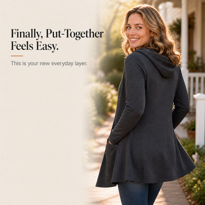 Wrapella – Hooded Longline Full-Zip Jacket