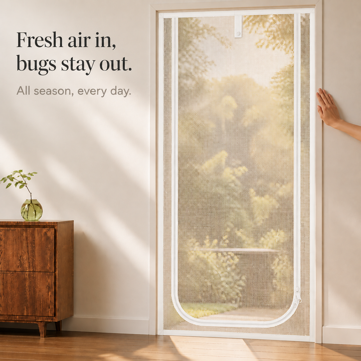 BreezePaw – Zippered Mesh Doorway Screen