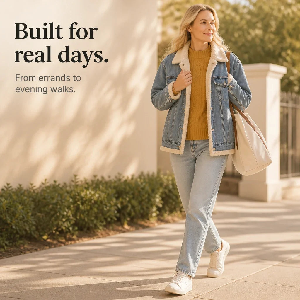 Sherpa Lane – Sherpa-Lined Oversized Denim Jacket