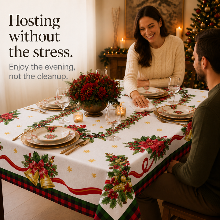 Evermerry – Christmas Print Polyester Tablecloth